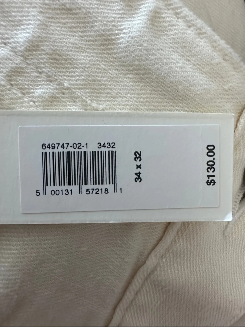 NWT Banana Republic Slim Fit Linen-Cotton Traveler Pant in Off-White - 34W x 32L